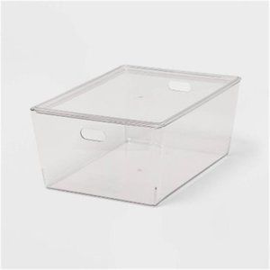 11L Stacking Clear Bin with Lid